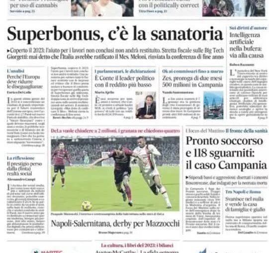 IL MATTINO – Calciomercato Napoli: derby Napoli-Salernitana per Mazzocchi