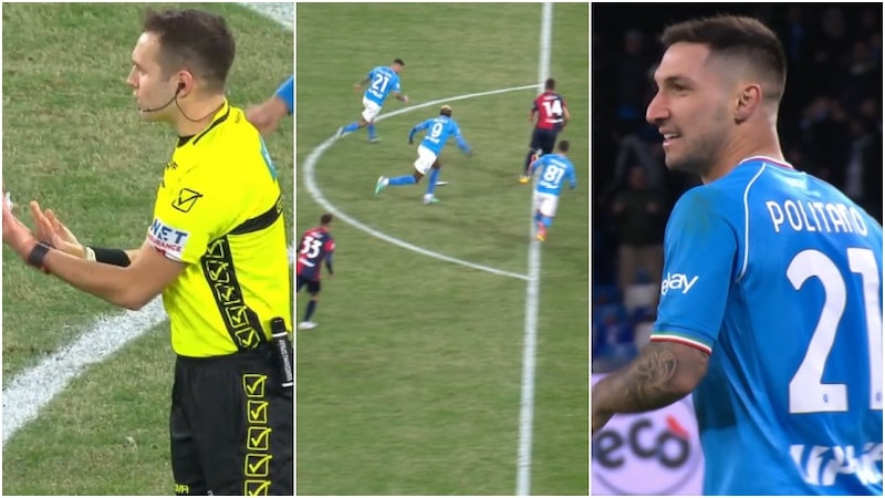Marcenaro, ma che fai? Il gol di Politano era regolare! Napoli, proteste giustificate
