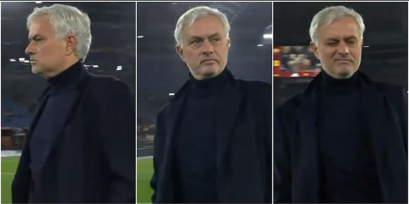 Mourinho, l’occhiolino prima di Roma-Napoli è virale