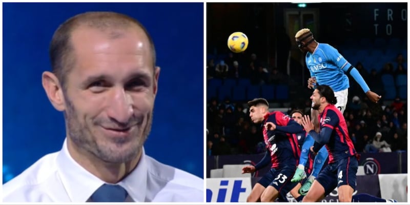 Napoli, Chiellini e il gol di Osimhen al Cagliari: “Io con una spallata…”
