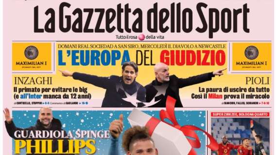 PRIMA PAGINA – Gazzetta – “Juve, regalo di Pep”