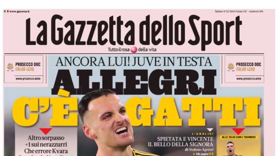 PRIMA PAGINA – Gazzetta: “Sprofondo Napoli: -12. Che errore Kvara”