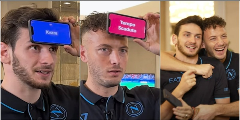 Kvaratskhelia e Rrahmani sfida social tutta da ridere: chi ha vinto