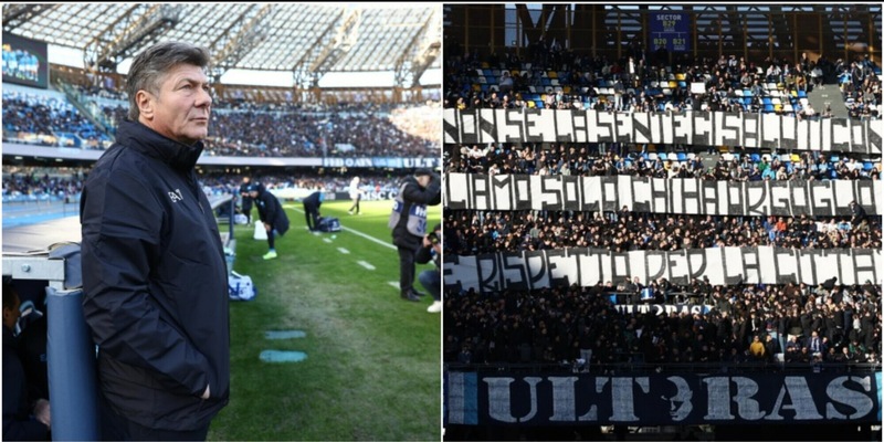 Napoli, striscione alla squadra: il messaggio dei tifosi al Maradona