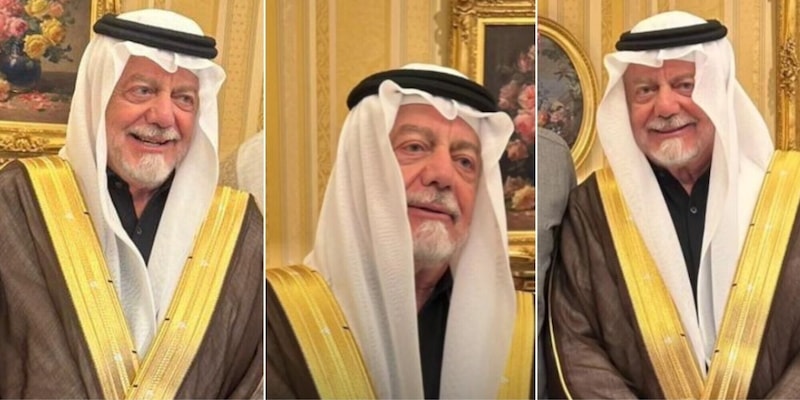 Aurelio d’Arabia: il look di De Laurentiis sorprende tutti a Riyad