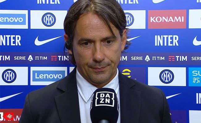 Inter, Inzaghi: “Complimenti al Napoli, ha fatto una grande partita”