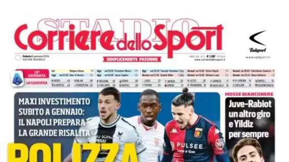 PRIMA PAGINA – CdS: “Polizza Champions. ADL, 60mln: Dragusin, Samardzic e Soumaré”