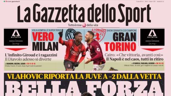 PRIMA PAGINA – Gazzetta – “Napoli nel caos, tutti in ritiro!”