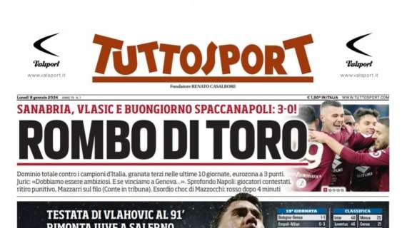 PRIMA PAGINA – Tuttosport: “Rombo di Toro”