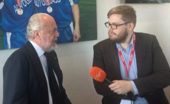 De Laurentiis con Ibrahrimovic a Londra: il presidente parla nel pomeriggio al Financial Times