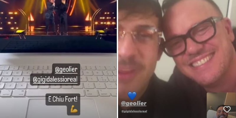 Sanremo, Insigne fa il tifo per Geolier dalla California: videochiamata show