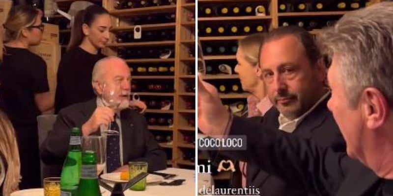De Laurentiis, cena in famiglia: c’era anche Mazzarri