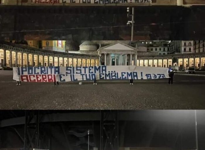 Acerbi assolto, gli ultras del Napoli non ci stanno: striscioni polemici in città (FOTO)