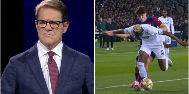 Capello attacca l’arbitro di Barcellona-Napoli in diretta tv per il fallo su Osimhen