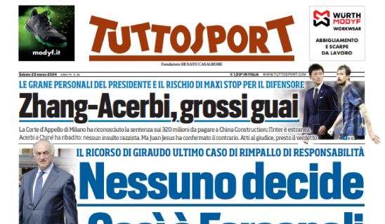 PRIMA PAGINA – Tuttosport: “Nessuno decide. Così è Farsopoli”