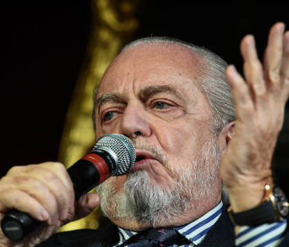 De Laurentiis ha incontrato i giocatori del Napoli per provare a salvare il salvabile (Corsport)