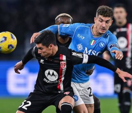 Monza-Napoli, Pessina squalificato. Gli azzurri hanno cinque diffidati