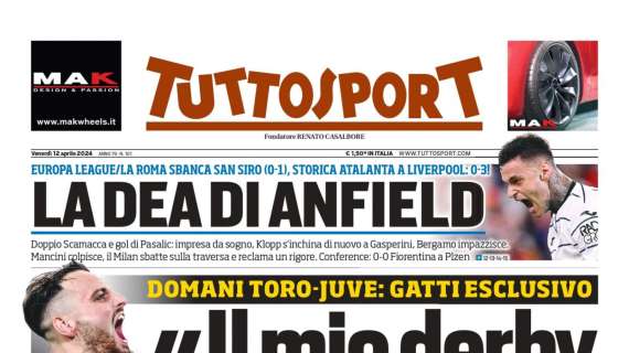 PRIMA PAGINA – Tuttosport: “La Dea di Anfield”