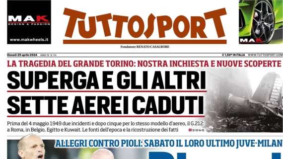 PRIMA PAGINA – Tuttosport: “Divorzi all’Italiana”