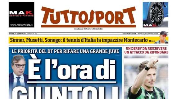 PRIMA PAGINA – Tuttosport: “E’ l’ora di Giuntoli”