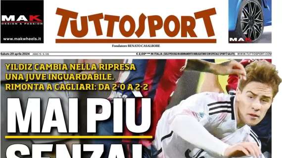 PRIMA PAGINA – Tuttosport: “Milan-Pioli, titoli di coda. Ibra vuole Van Bommel”