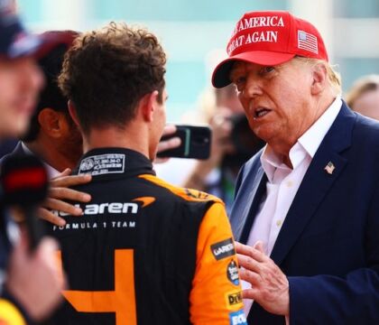 Trump al Gran Premio di Miami. Ma in Formula 1 non erano vietati i messaggi politici? (Faz)