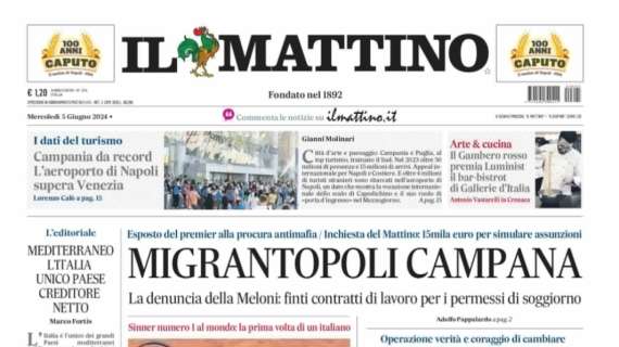 Il Mattino: “Tutto pronto per Conte, cena con DeLa e firma”