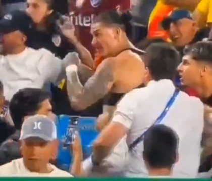 Copa America, Uruguay-Colombia finisce in rissa: Darwin Nuñez fa a botte coi tifosi colombiani (Video)