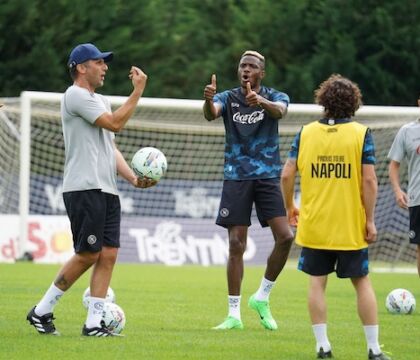 Napoli, report da Dimaro: Osimhen torna ad allenarsi con la squadra