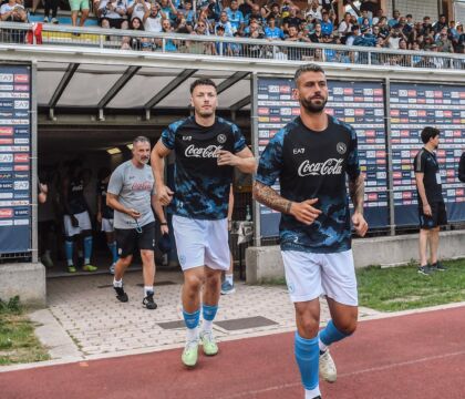Napoli report da Dimaro: allenamento tattico con partitella