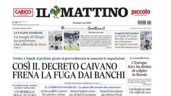 Il Mattino: “Le regole di Conte: dal cibo al modulo per rilanciare un Napoli vincente”