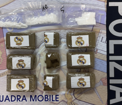 Campobasso, arrestato un giovane spacciatore con droga marchiata “Real Madrid”