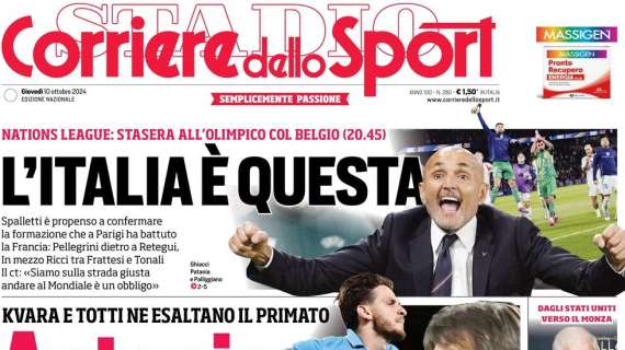 Cds: “Antonio incoronato. Kvara e Totti ne esaltano il primato”