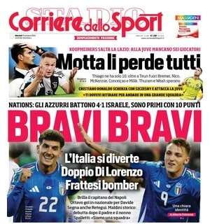 Corriere dello Sport: “Italia, bravi bravi. Juve, Motta li perde tutti”