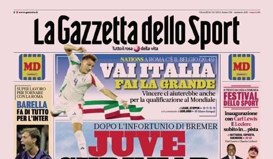Gazzetta: “Vai Italia, fai la grande. Juve su Skriniar”