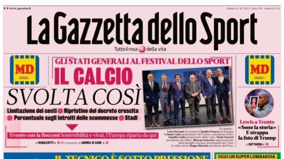 Gazzetta dello Sport: “Inter con Inzaghi: è sotto pressione”