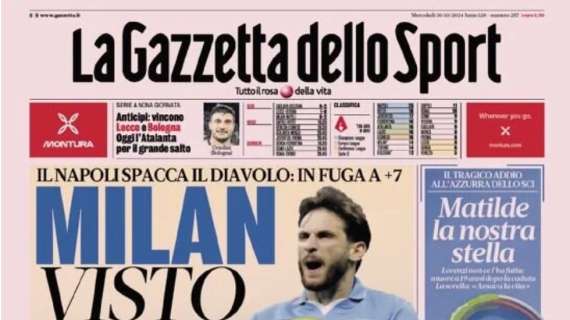 Gazzetta dello Sport: “Milan, visto Conte? Inter, attenta!”