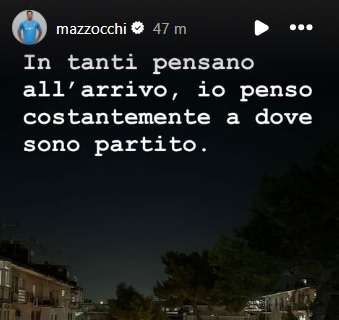Mazzocchi da brividi sui social: “In tanti pensano all’arrivo, io costantemente da dove sono partito”