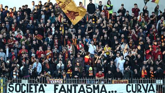 Roma, prosegue la protesta contro i Friedkin: curva in silenzio per i primi 15′ contro l’Inter