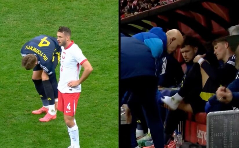 Ansia Napoli, McTominay esce zoppicante: staff medico gli tocca la caviglia | VIDEO