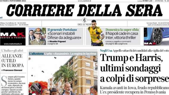 Corsera: “Il Napoli cade in casa, Inter vittoria thriller”