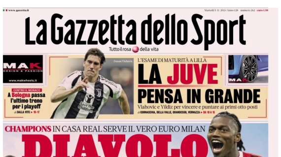 Gazzetta: “La Juve pensa in grande. Lazio sempre terza”
