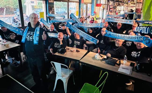 Club Napoli Ostia, tifo da Scudetto al gol di McTominay! Storia e passione sul litorale romano
