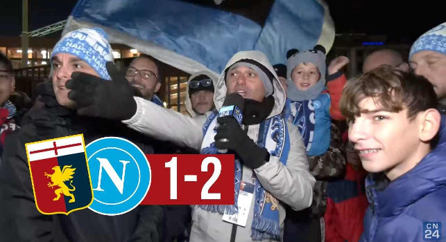 Genoa-Napoli 1-2, guardate la reazione dei tifosi napoletani in trasferta | VIDEO