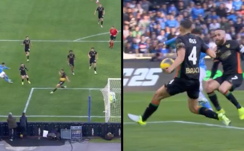 Moviola Napoli-Venezia, fallo di mano e posizione Stankovic sul rigore di Lukaku: il replay | FOTO