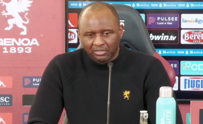 Genoa, Vieira: “Il Napoli lotta per lo scudetto, sarà dura. Balotelli disponibile”