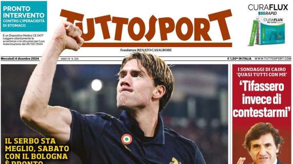 Tuttosport sulla Juve: “Vlahovic c’è”