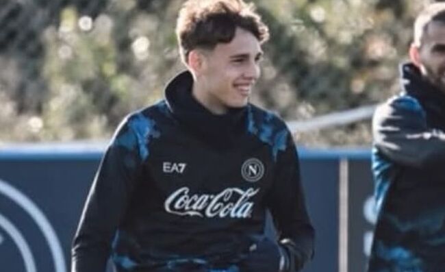 Christian Garofalo si allena con il Napoli di Conte. Bella sorpresa a Castel Volturno