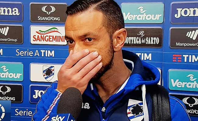 Quagliarella piange in diretta per il padre scomparso, parole da brividi: interviene Di Marzio