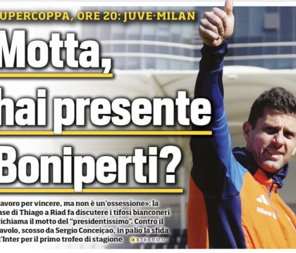 Tuttosport sta impazzendo con Thiago Motta: “dichiarazioni da principiante, non da grande squadra”